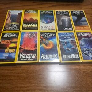 National Geographic Video VHS Lot Volcano Forces of Nature Space Sealed New